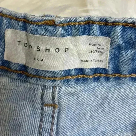 TopShop Mom Jeans Light Wash Size 28 - Picture 4 of 8